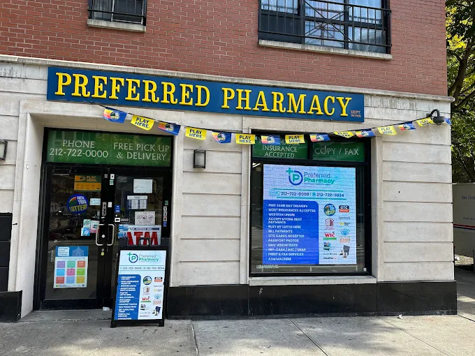 Preferred Pharmacy storefront on East 115th Street in Harlem