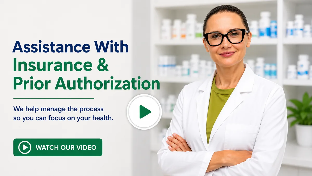 Anna from Preferred Pharmacy introducing a video about prescription insurance and prior authorization assistance